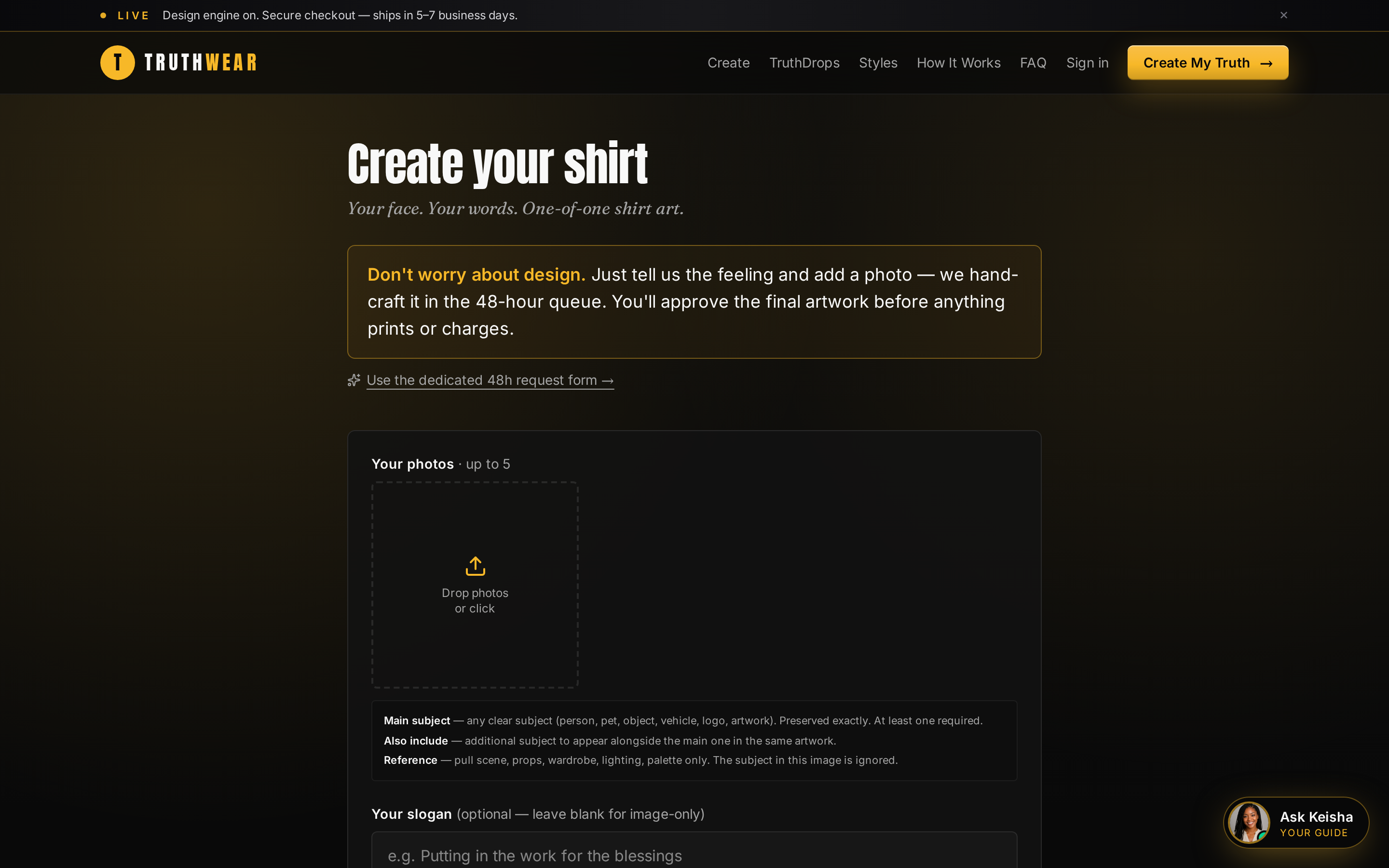 TruthWear — A real designer makes your artwork.